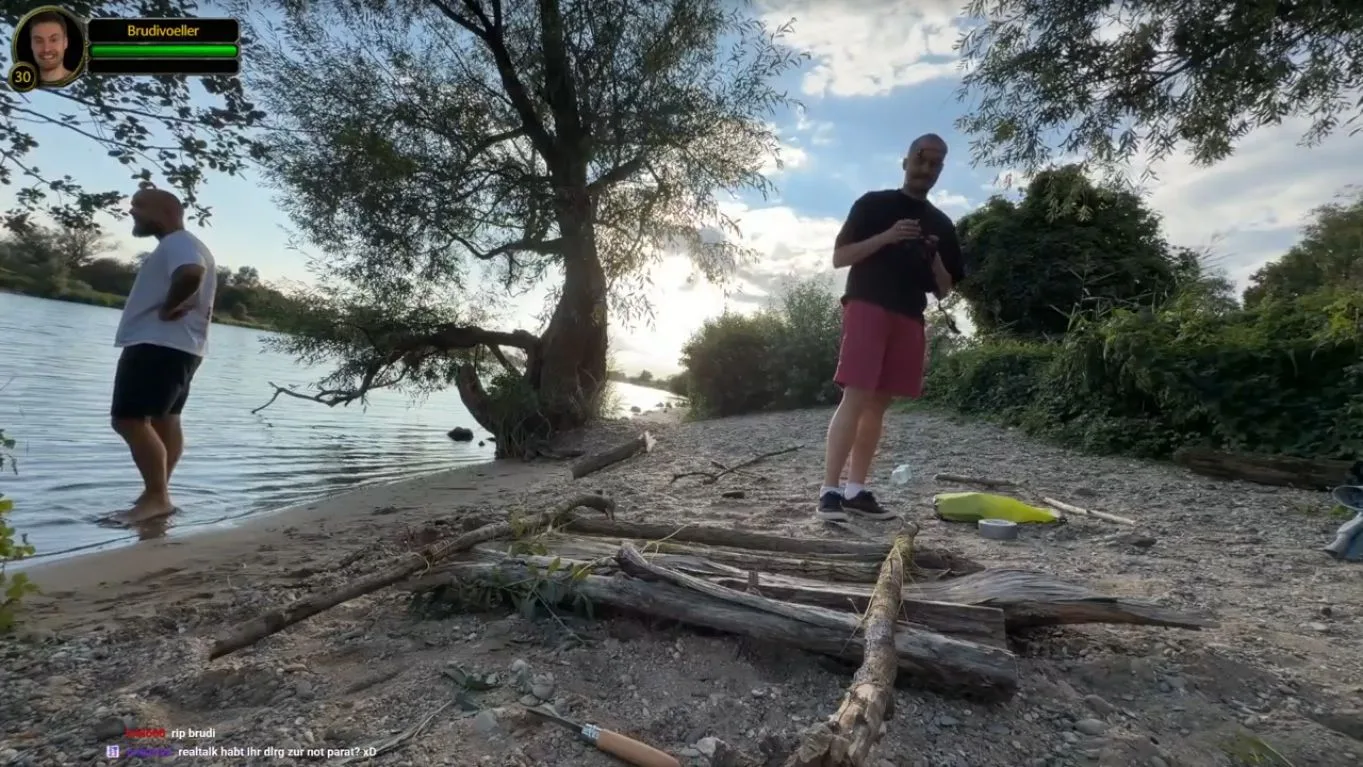 Originalaufnahme aus dem Stream: Holzfloß